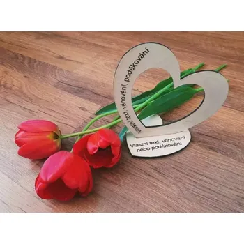 Svatební dekorace Dřevěné srdce pro maminku - Originální dárek ke dni matek