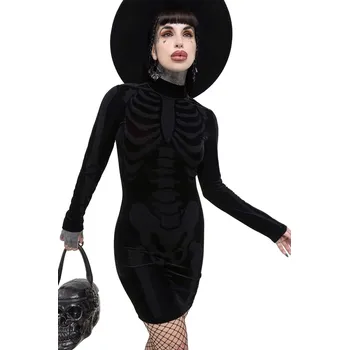 Dámské šaty šaty dámské KILLSTAR - Skelliecore - Black - XXL