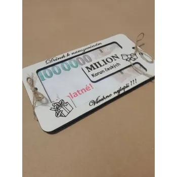 Žertovný předmět Milion korun českých vtipný dárek k narozeninám