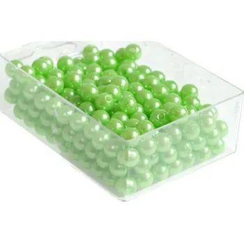 Vánoční dekorace Dekorační perličky 8 mm Zelená