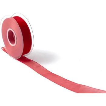 Stuha Organzová stuha 25 mm Červená