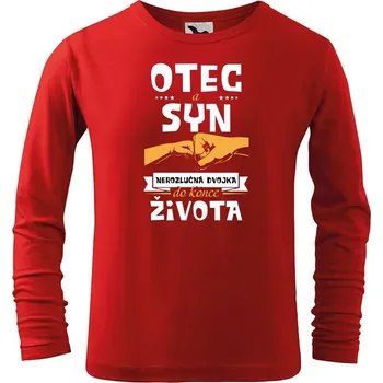 Dětská móda DOBRÝ TRIKO Dětské bavlněné triko Nerozlučná dvojka Velikost: 110 /4 roky, Barva: Červená