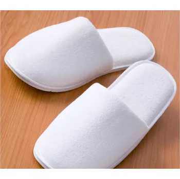 Dámské pantofle Hotelové pantofle bílé s plnou špičkou LUX