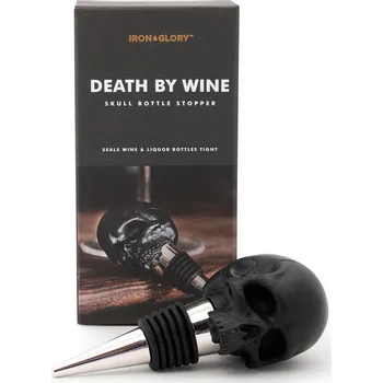 zátka na láhev SUCK UK - DEATH BY WINE BLACK