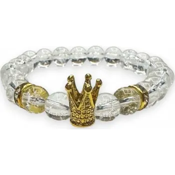 Náramek Náramek z kamenů Korunka Crystal Bílá