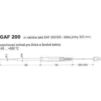 Greisinger GAF 200 Zapichovací snímač pro živice a betony