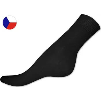 Pánské ponožky 100% bavlněné ponožky 43/45 Hladké černé