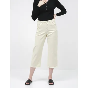 Dámské džíny Krémové zkrácené straight fit džíny Jacqueline de Yong Tonia JDY šedá 1307103