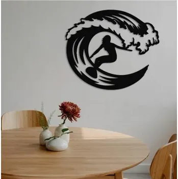 3d dekorace na zeď SURFING - Dárek pro surfaře - 30x25 cm