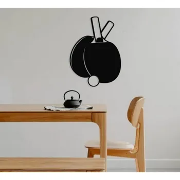 Samolepící dekorace 3d dekorace na zeď - Pingpongová pálka - 16x11 cm