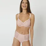 Polovyztužená podprsenka ze strečové krajky Tulcan Confidence Lingerie, s kosticemi růžová 75C