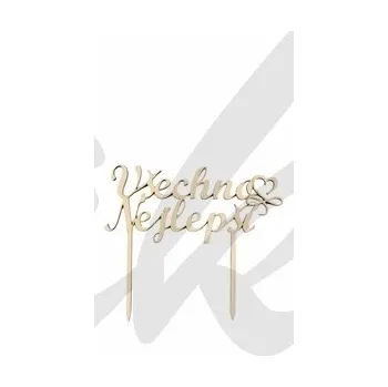 Čokoláda Dřevěný zápich Všechno nejlepší se srdrcem