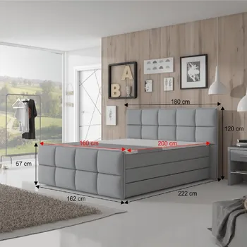 Postel Boxspringová postel CRESSEN 1 Tempo Kondela