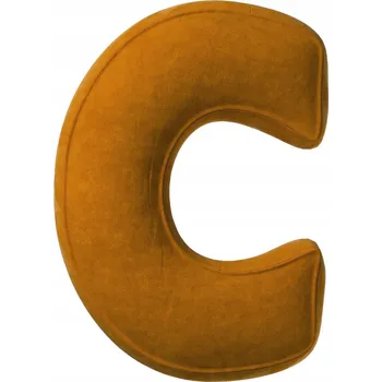 Polštář Polštář velurový písmeno C, 40 cm VELKÝ, medová