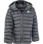 Dětská bunda extra lehká přechodová nylonová ANZA, Pidilidi, PD1154-09, šedá - 128 | 8let