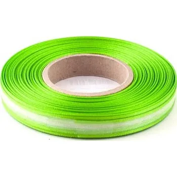 Stuha Monofilová stuha s atlasovým lemem 15 mm Zelená