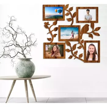 Fotorámeček Dekohra Strom života na fotky - pro 5 fotografií - pro fotografie 10x15 cm