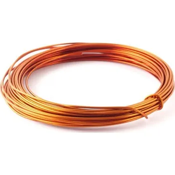 Vázací drát ALU drát - ring 2 mm Oranžová