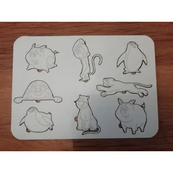 Dřevěná hračka Dřevěná skládačka pro děti ZVÍŘATA