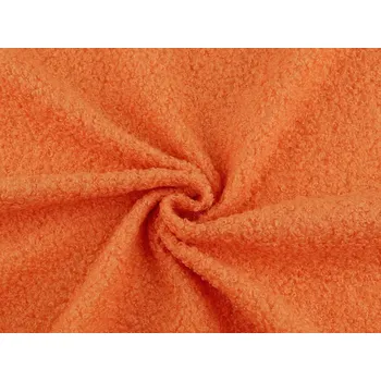 Teddy plyšová látka oděvní / dekorační METRÁŽ - 11 (9) (216 g/m²) oranžová
