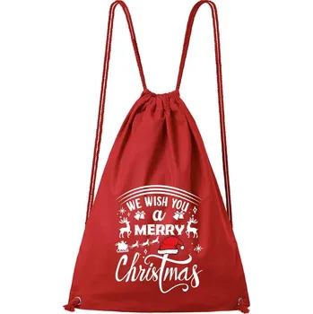 DOBRÝ TRIKO Bavlněný batoh We wish you Barva: Červená