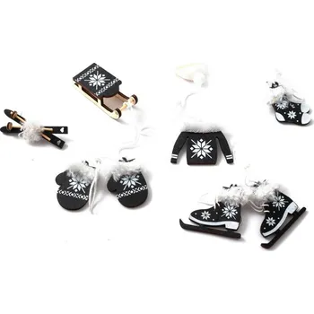 Vánoční dekorace Zimní mix Černá