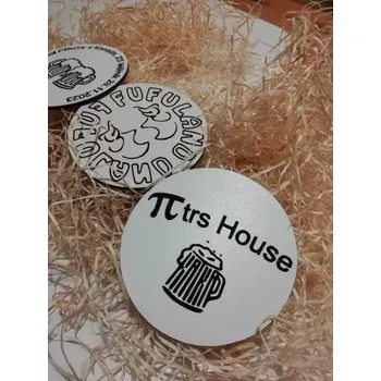 Podtácek Dřevěný podtácek 50 Ks 10x10cm - vlastní text