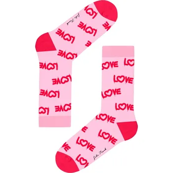 Pánské ponožky Dámské ponožky John Frank WJFLSFUN65 UNI světle růžová