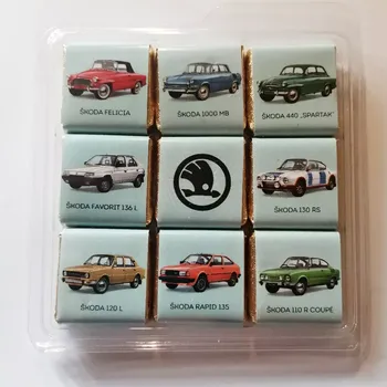 Čokoláda Mini čokoládky ŠKODA 45 g - 9x mini čokoládička - mléčná (Legendární Škodovky / mléčná čokoláda)