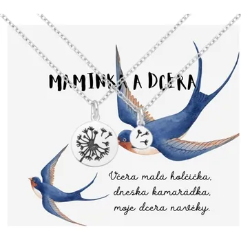 Náhrdelník stříbrný set dvou náhrdelníků pro maminku a dceru AG 925