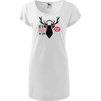 Dámské tričko DOBRÝ TRIKO Dámské vánoční tričko/šaty Ho Ho Ho Bílá S