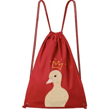 DOBRÝ TRIKO Bavlněný batoh s potiskem Kachnička Barva: Červená
