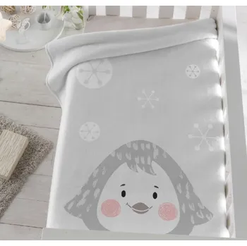 Dětská deka Dětská španělská deka Piel 80 x 110 cm - Tučňák, PIEL S.A.