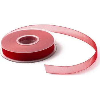 Stuha Organzová stuha 15 mm Červená