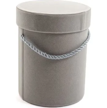 Úložný box Semišový flower box 18 x 13,5 cm Šedá