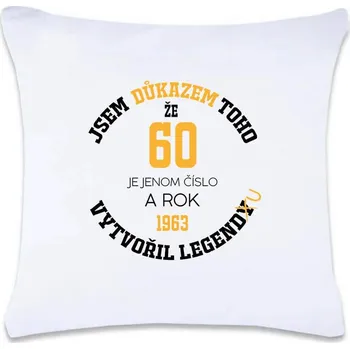 Dekorativní polštářek DOBRÝ TRIKO Polštář s potiskem Legenda 40 x 40 cm Oboustranný tisk: NE