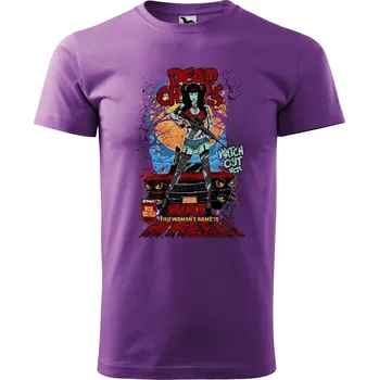 Pánské oblečení DOBRÝ TRIKO Pánské tričko s potiskem War wheel Velikost: S, Barva: Fialová