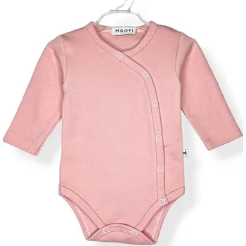 Kojenecké oblečení Mrofi Pure Organic Body zavinovací dlouhý rukáv Powder Pink - 62