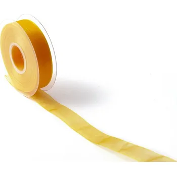 Stuha Organzová stuha 25 mm Žlutá