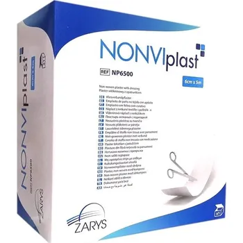 Náplast NONVIplast netkaná náplast s krytím, bílá, 6 cm X 5 m, nesterilní