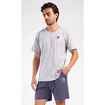Pánské pyžamo Pánské pyžamo šortky Pedro šedá M