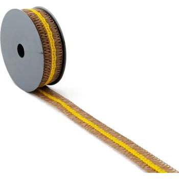 Stuha Stuha Vlnky 3,5 cm Žlutá