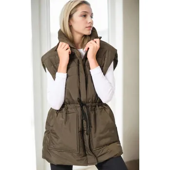 Pánská vesta Z6747 DEWBERRY WOMEN'S VEST-KHAKI-1 dewberry hnědá 3068055