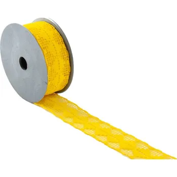 Stuha Stuha 4 cm Žlutá