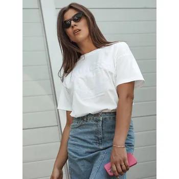 Dámská halenka Dámské tričko basic PRINCY RY2647 Barva: Bílá, Velikost: M/L