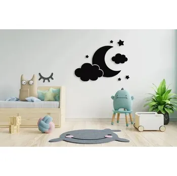 Samolepící dekorace Ozdoby do pokoje: Designová dekorace na zeď DOBROU NOC - 30x23 cm