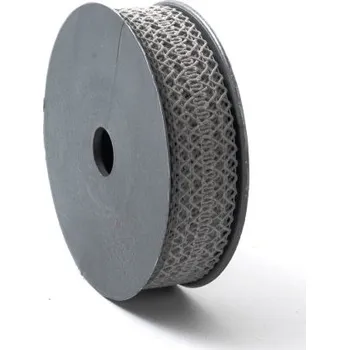 Stuha Stuha Zig Zag 2,5 cm Šedá