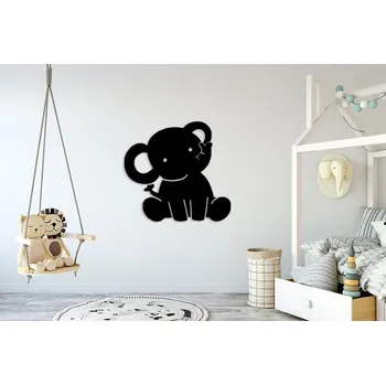 Nástěnná dekorace na zeď SLŮNĚ - 30x28 cm