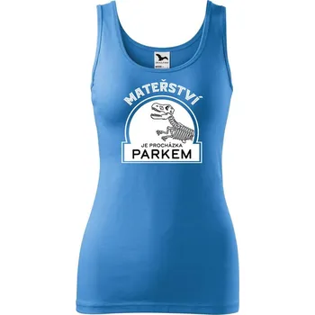 Dámské tričko DOBRÝ TRIKO Dámské tílko s potiskem Mateřství Velikost: XL, Barva: Azurově modrá