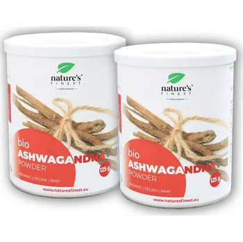 Přírodní produkt Nature´s Finest 2x Ashwagandha Powder BIO 125g